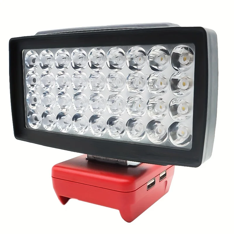 (Batteries not included)Flood Work Light 36LED 2500LM for Milwaukee LED 18V/20V FOR m18 Lithium Battery Light