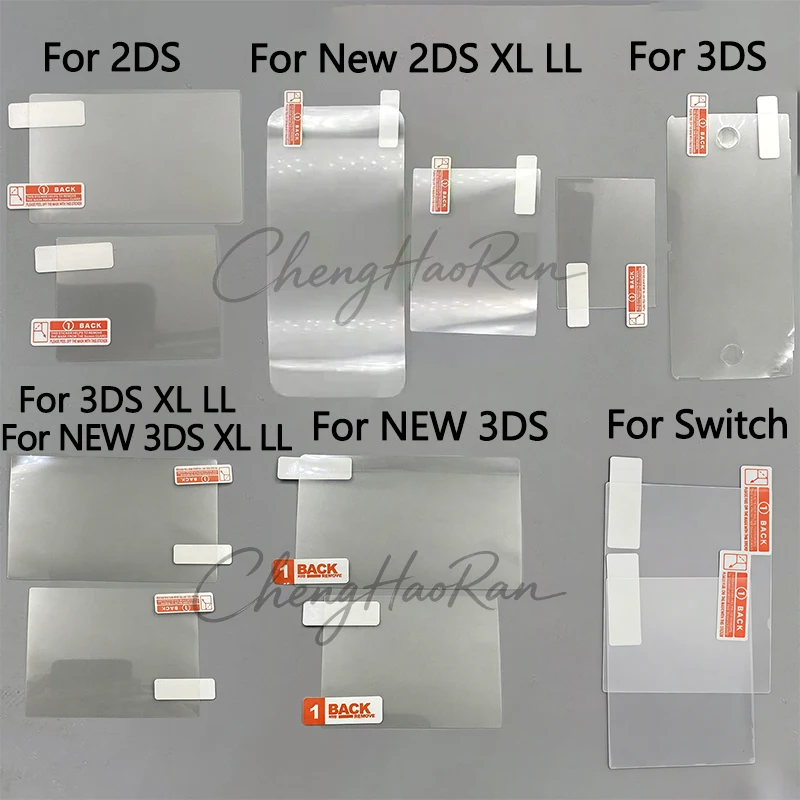 1 pçs superior inferior hd protetor de tela lcd transparente anti-risco ultra película protetora para 2ds novo 3ds xl ll para ndsl para switch lite