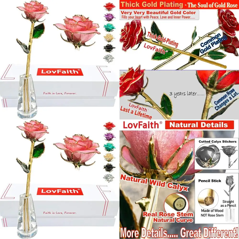 

Настоящая роза, покрытая 24-каратным золотом, с хрустальной подставкой — идеальный подарок на годовщину или день рождения для неё.