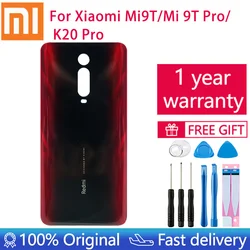 Capa de vidro traseira original para xiaomi mi 9t mi9t pro/redmi k20 pro substituição da bateria da porta traseira, capa de habitação traseira