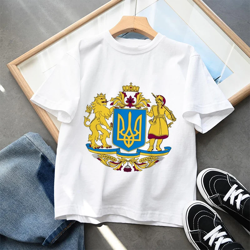 Cute Ukraine T-shirt For Boys TShirt Ukrainian T-Shirt Harajuku Kids Tshirt Tee Little Boys Girls Unisex Top ShortSleeve T-Shirt