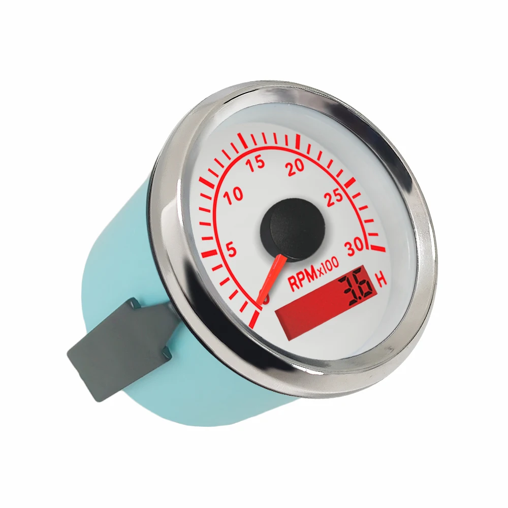 

52mm Tachometer RPM Gauge 0-3000RPM 0-4000RPM 0-6000RPM 0-8000RPM with Red Backlight 9-32V for Car Motorcycle Ships