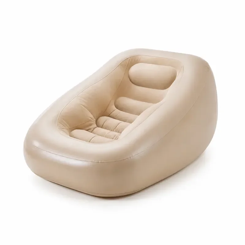 Self Inflating Portable Recliner One Button Automatic Inflation Sofa Chair Lightweight Outdoor Camping Lounger