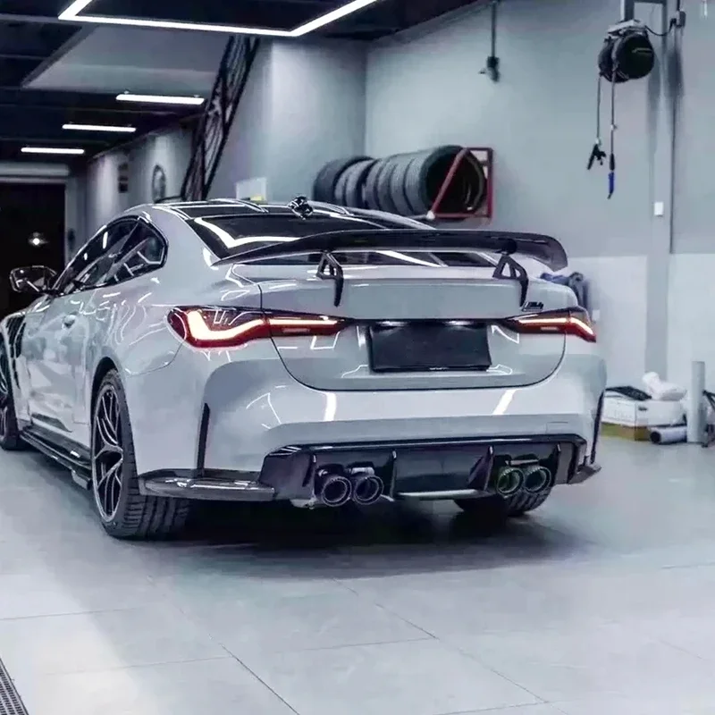 For BMW M3 G80 M4 G82 Carbon Fiber Spoiler Tail fins Rear Trunk Spoiler Guide Wing Rear Wing Car Trunk Diverter Auto parts