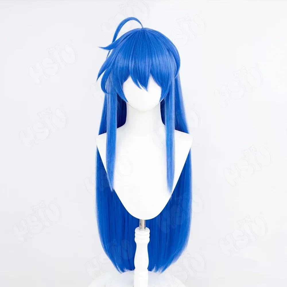 CosplayHSIU-Perruque sintético mixte KonMiCosplay, cheveux longs bleus, capó de perruque, anime Lucky Star