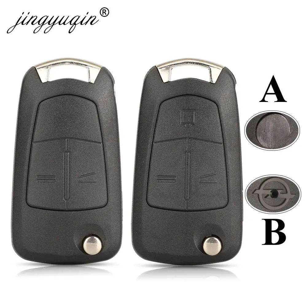 Jingyuqin 2/3 Butoons Uncut pieghevole Flip Remote Key Case Shell Fob per Vauxhall / Opel / Astra H / Corsa D / Vectra C / Zafira