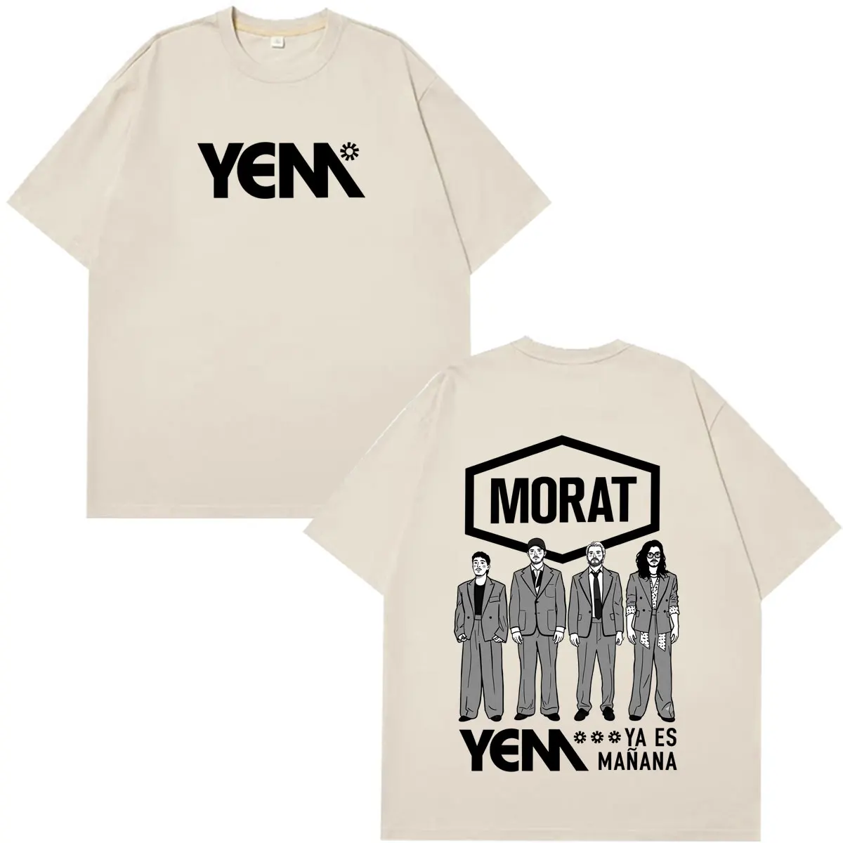 Morat Yem Se Fue El Ayer Y Ya Es Manana Album Tour 2026 Bedruckte T-Shirts für Männer und Frauen Hip-Hop T-Shirt Mode Lose Baumwoll-T-Shirts – Detail 2