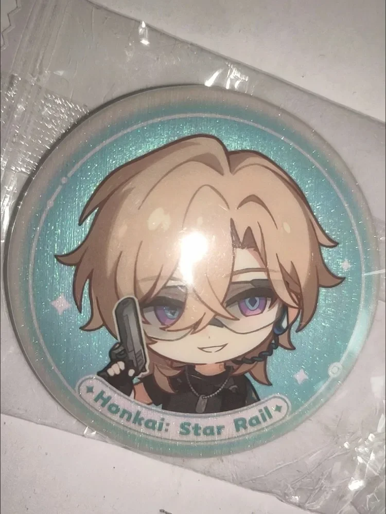 Honkai:Star Rail Aventurines Dang Heng Fans Works Circle Metal Brooch Pin Badge Jewelry Accessories For Clothes Backpack Gifts