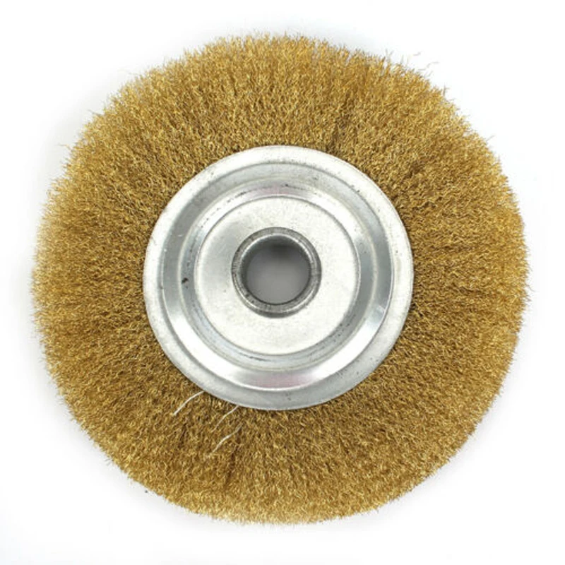 5Inch 125mm Wire Brush  Copper Wire Wheel Round Brass Brush New Wire Brush Wheel For Bench Grinder Metal Polishing Deburring