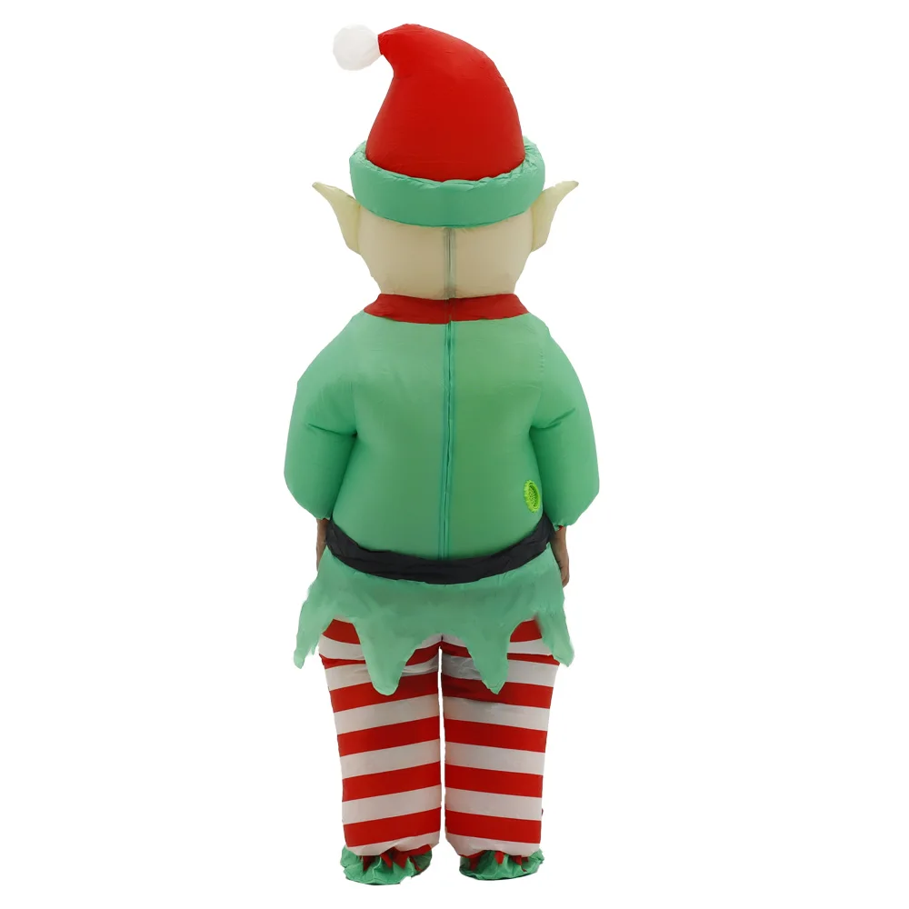 Natal elfo inflável traje desfile adulto personagem cosplay festa de halloween evento mascote conjunto