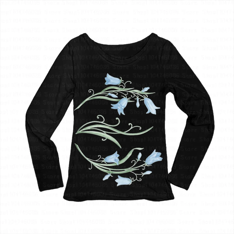 Camiseta de manga larga de ocio de la serie coreana de los años 2000, ropa gótica Y2K Harajuku, camisetas para mujer, ropa Retro con estampado de flores Emo