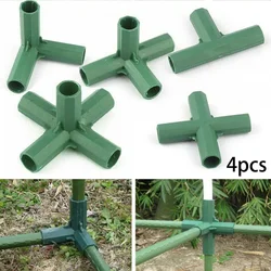 4Pcs PVC Fitting Stable Support Heavy Duty Greenhouse Frame Building Connector Right Angle 3 4 5-way Connector Garden Tool