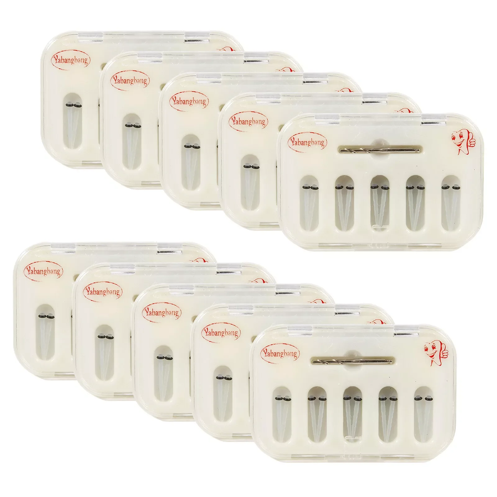 100 قطعة/10 صناديق الأسنان عالية الكثافة الألياف آخر الراتنج المسمار الموضوع الكوارتز والتدريبات