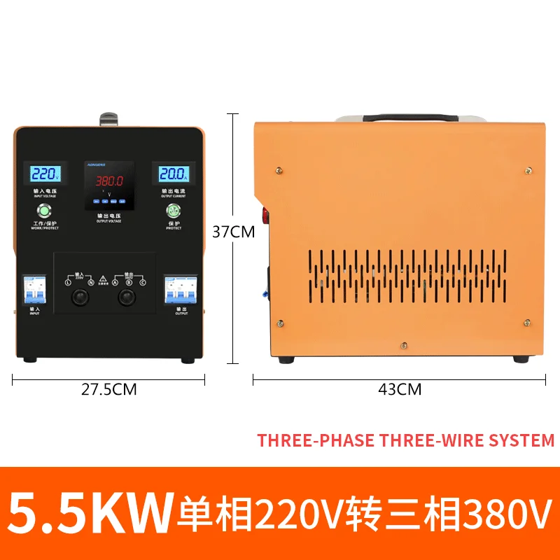 220v to 380v Step up transformer inverter voltage converter high power single phase to three phase power supply