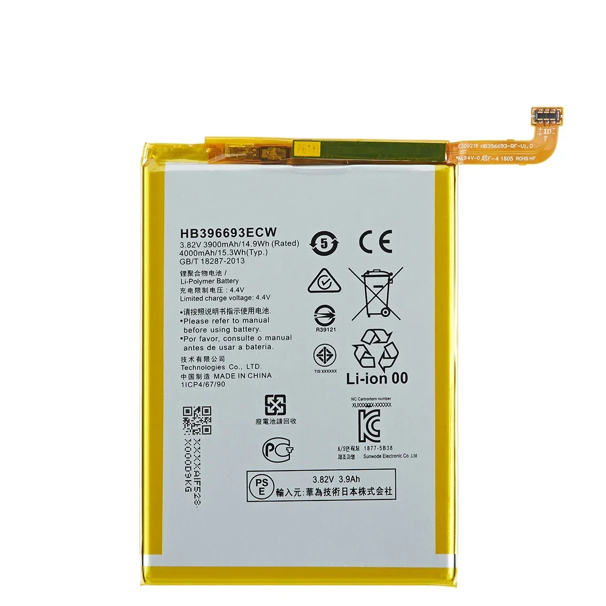 100% Originele Hb396693ecw 3900Mah Batterij Voor Huawei Mate 8 NXT-AL10 NXT-TL00 NXT-CL00 NXT-DL00 Mate8 Batterijen