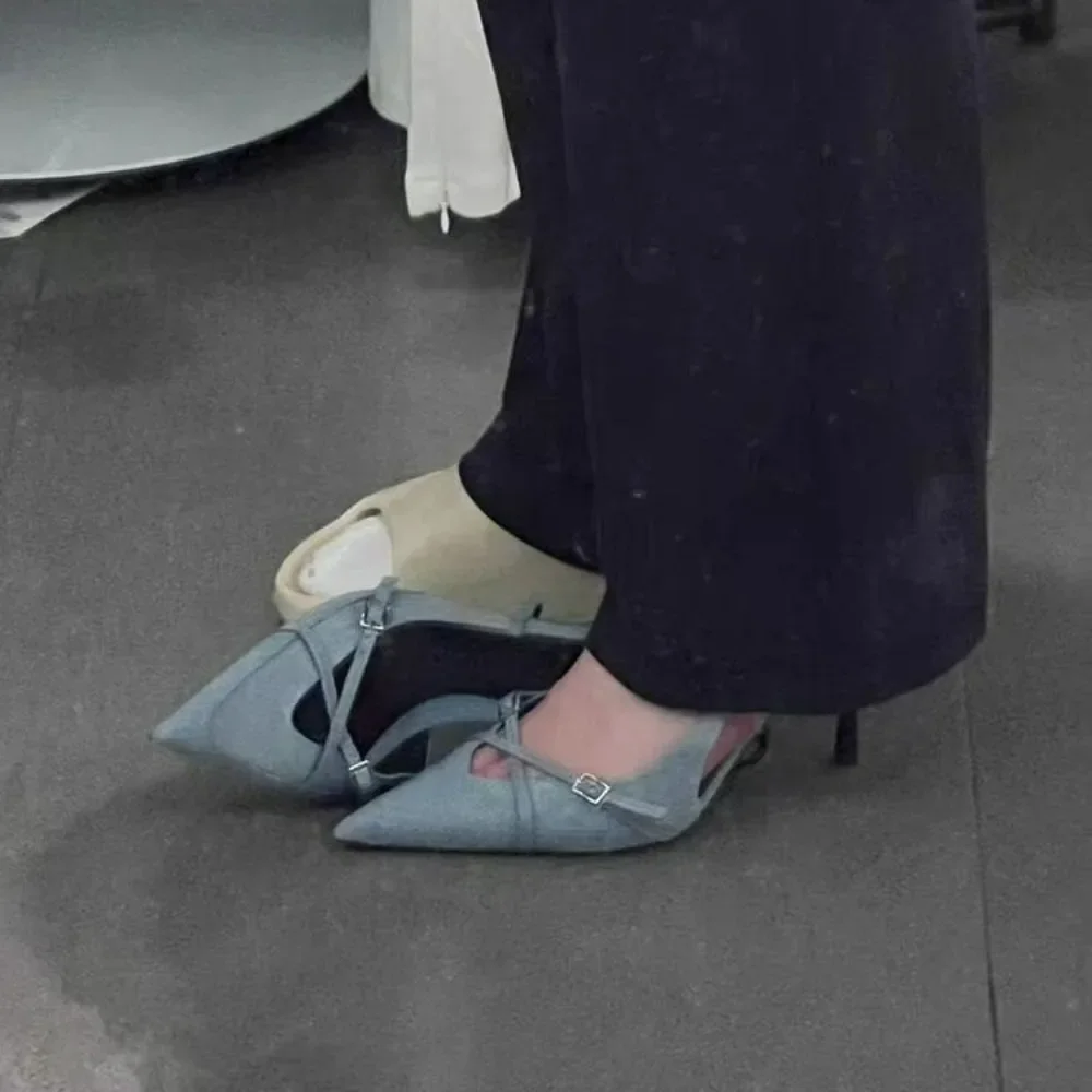 2024, damskie czółenka, buty na wysokim obcasie, letnia impreza, szpilki, seksowne pojedyncze buty, tkana siateczka, oddychające buty damskie