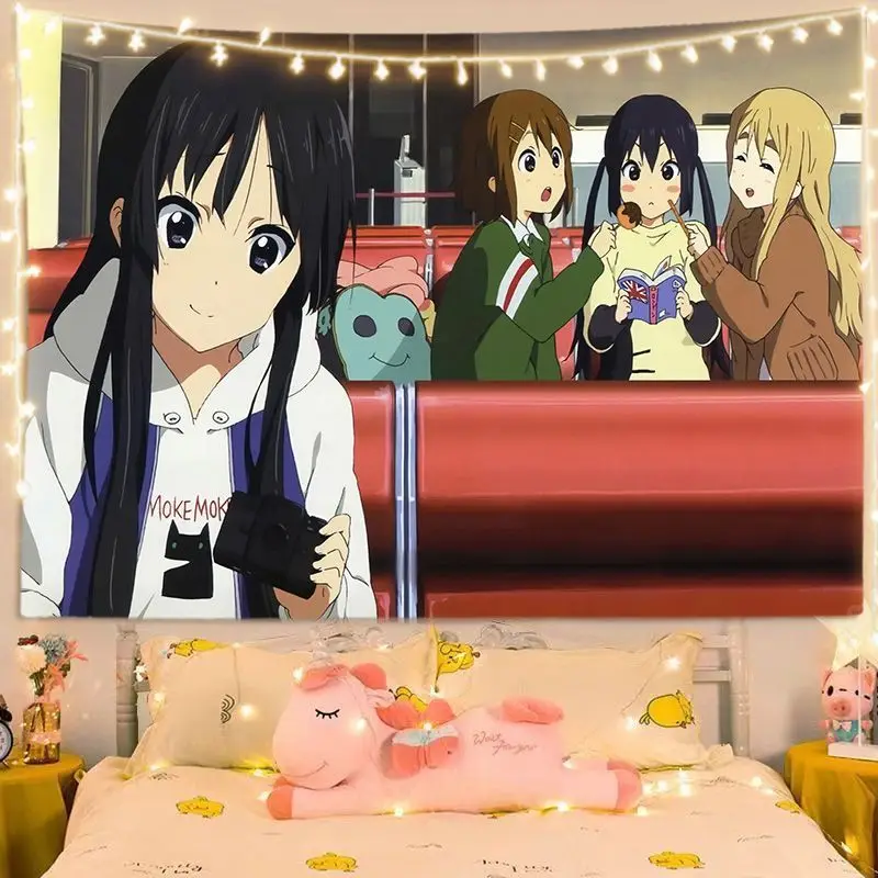 VIKAMA Kimono Anime Girls Tapestry, Cozy Kotatsu Wall Hanging for Bedroom Dorm Living Room Decor
