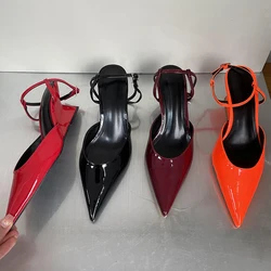 New In Women Wedges Shoes Pointed Toe Female Footwear Fashion Slingbacks Heel Pumps 2025 Casual Ladies High Heels Sandals