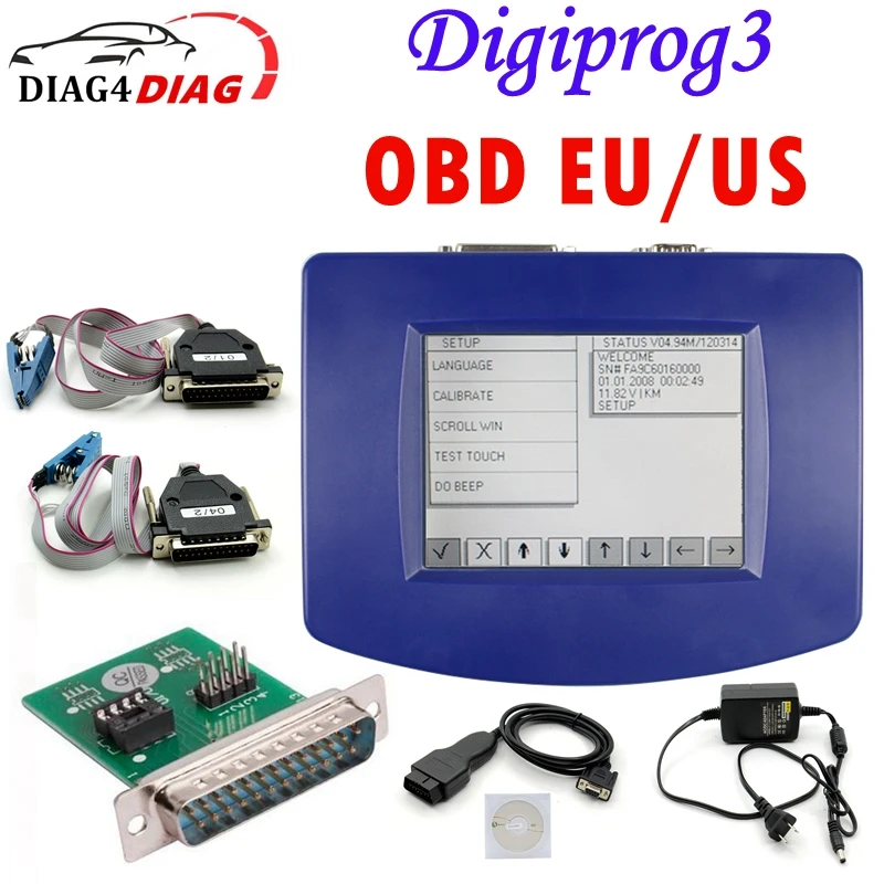 Wersja DIGIPROG3 V4.94 OBD z układ FTDI z wtyczką ue/US z kluczem zabezpieczającym przed kradzieżą narzędzie do pomiaru przebiegu