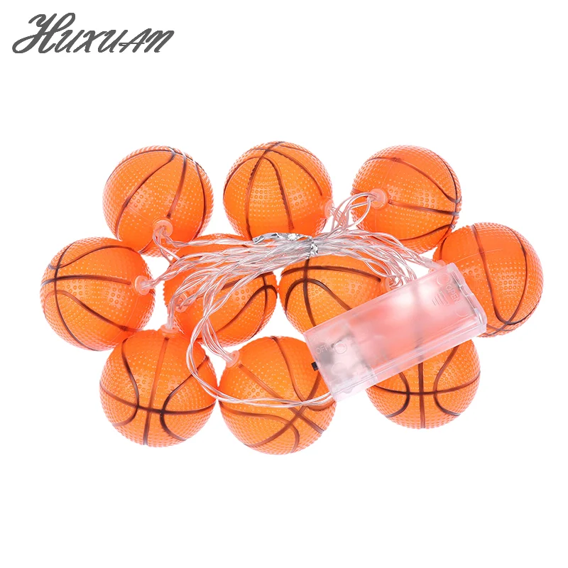 

Спортивные гирлянды для мячей, 10 светодиодов, футбол, бейсбол, баскетбол, футбол, сказочный свет для спортивной тематической вечеринки, украшение для детской спальни