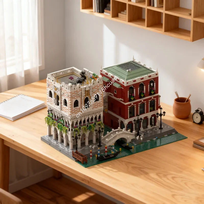 

10262 шт. MOC Венецианские дворники и мосты, модульная модель, строительные блоки, игрушка, сборка, сделай сам, креативные рождественские подарки, идея, образование
