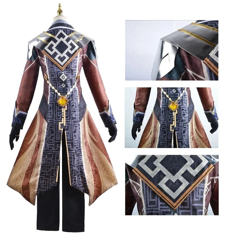 Gioco Genshin Impact Zhongli Costume Cosplay Zhong Li Set completo Liyue Morax Zhong Li abiti Comic Con Anime Cosplay