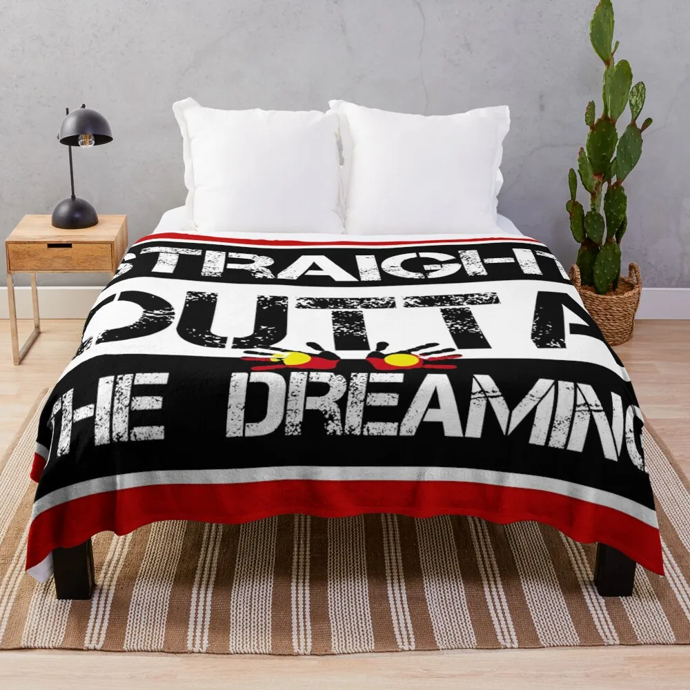 

Straight Outta the Dreaming Throw Blanket Flannel Fluffys Large valentine gift ideas Furry Blankets