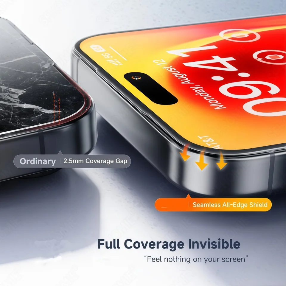 4 piezas protector de pantalla de vidrio templado HD para iPhone 11 12 13 14 15 16 17 Pro Max 14 15 16 Plus 17 Air, película de protección de vidrio 3