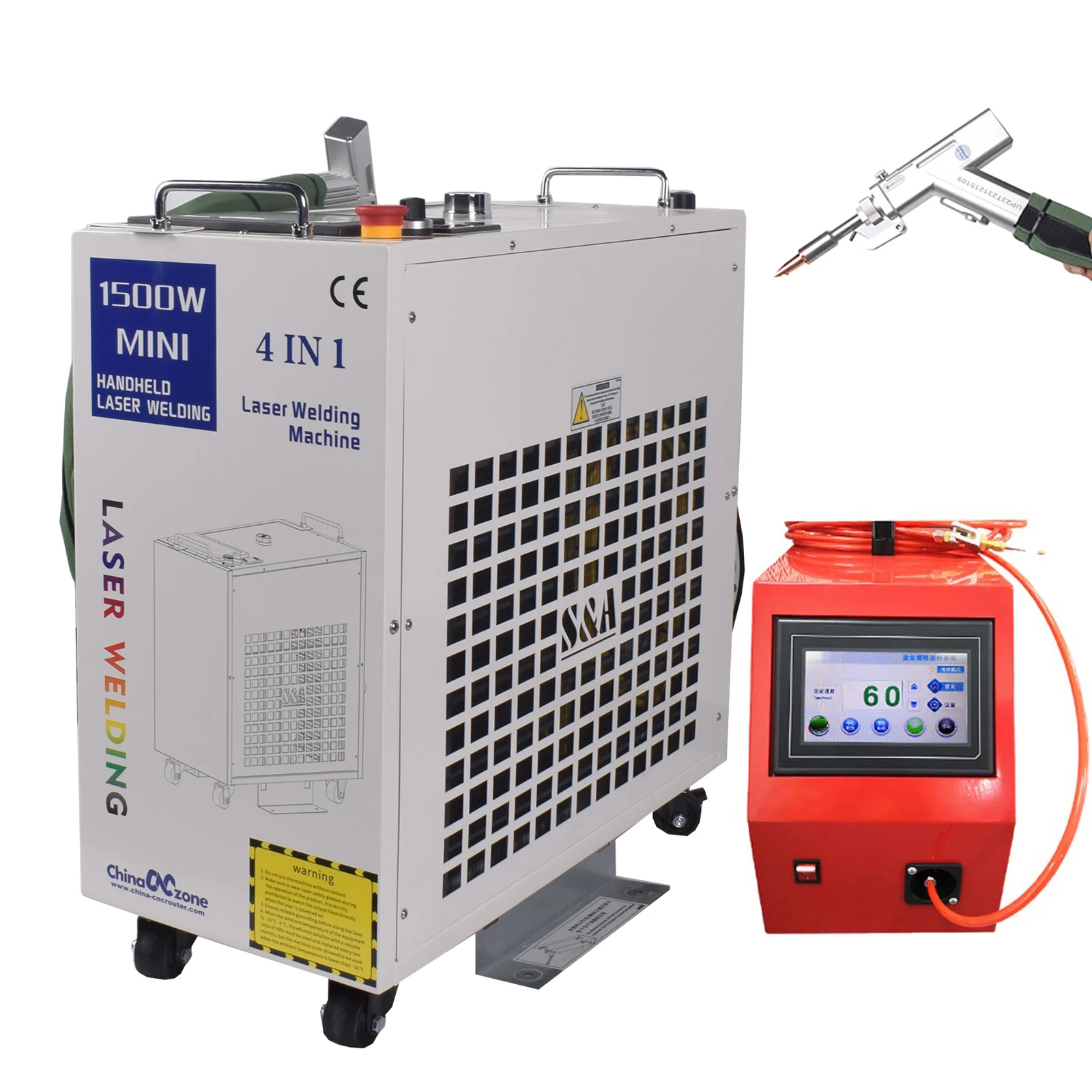 2000W Laserschweißmaschine 4-in-1 Schweiß-, Reinigungs-, Schneid- und Lötmaschine SUP28T Handgehaltener Laserschweißer für Metall 1500W EU-Lager