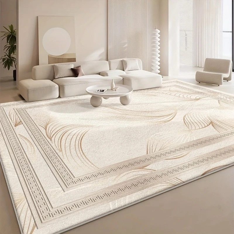 Grey Green Ink Wash Abstract Brush Stroke Modern Area Rug, Minimalist Watercolor Art Washable Large Floor Rug for Living Room