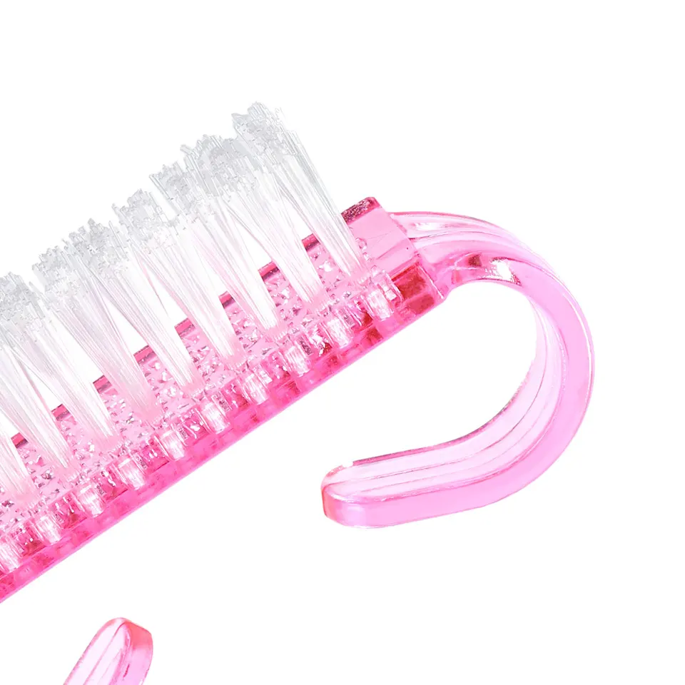 1/5/20 Piezas Brocha de Acrílico para Uñas Color Rosa Nail Art Manicura Pedicura Suave para Quitar Polvo Plástico Limpieza Brochas de Uñas Set de Herramientas 2