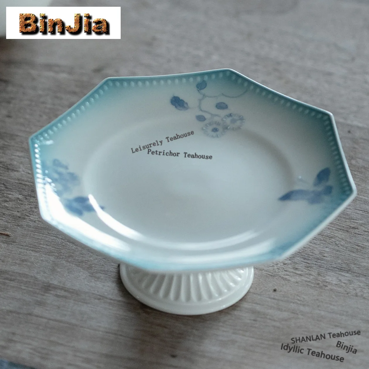 

Hand-painted High-foot Fruit Dishes Vintage Pastry Plate Fruit Dishes Household Plates For Food For Tea Craft Accessories Gift