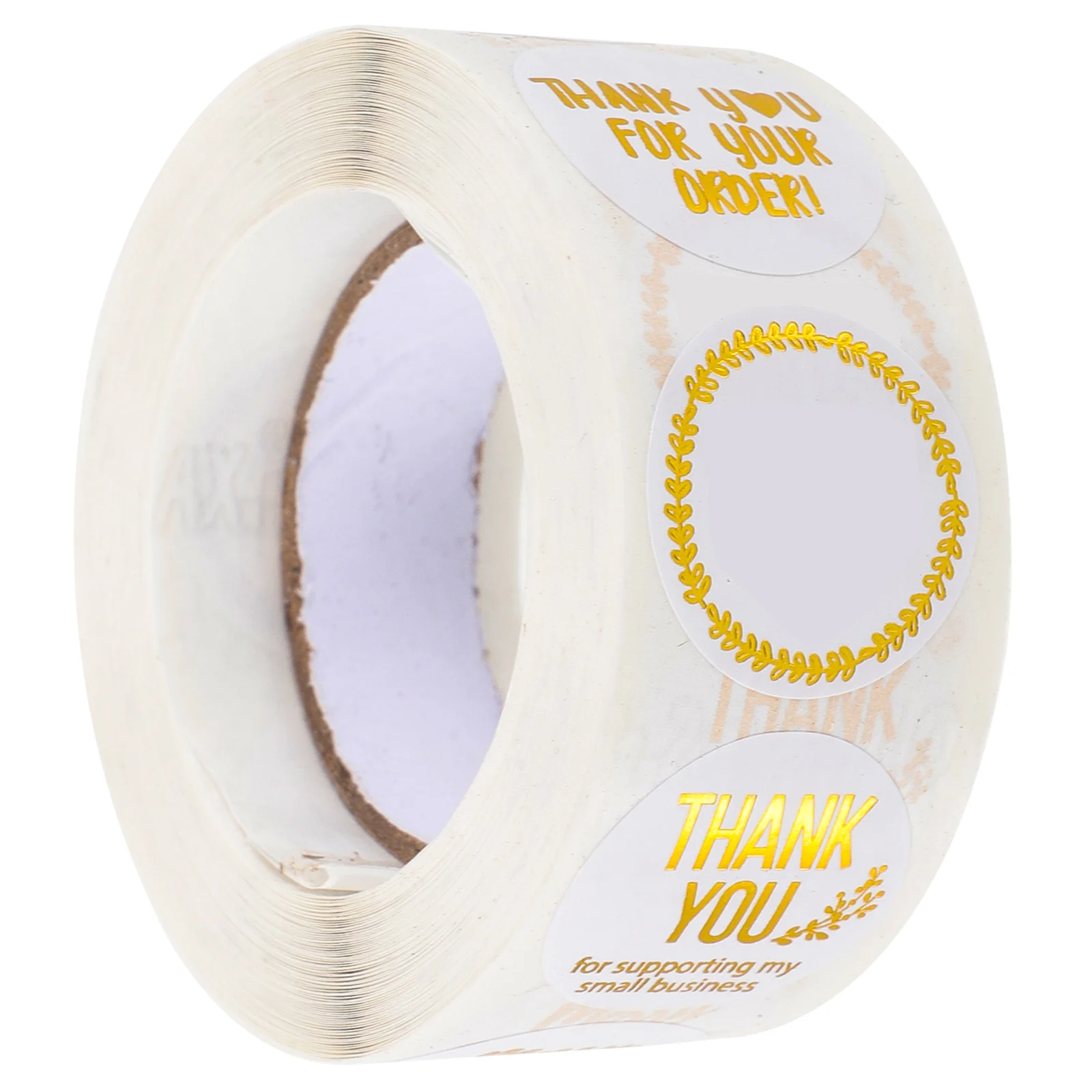 

1 Roll Golden Thank You Stickers Tags Decorative Seal Stickers for Packaging Envelopes Gifts Wedding Party Thank You Sticker