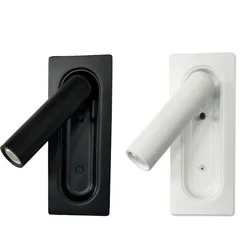 Adjustable Minimalist LED Wall Lamp Hotel Headboard Reading Light For Guest Room Modern Hotel Indoor Bedside LED wall light