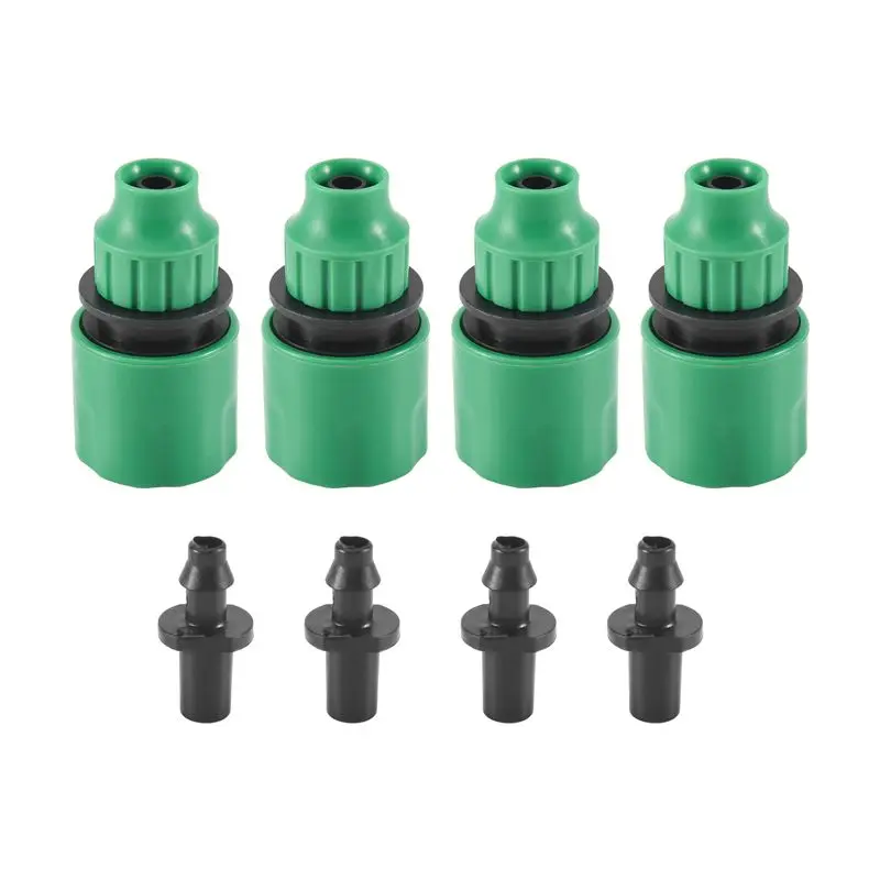

A77I Garden Hose Pipe One Way Adapter Tap Connector Fitting For Irrigation 4-Pack