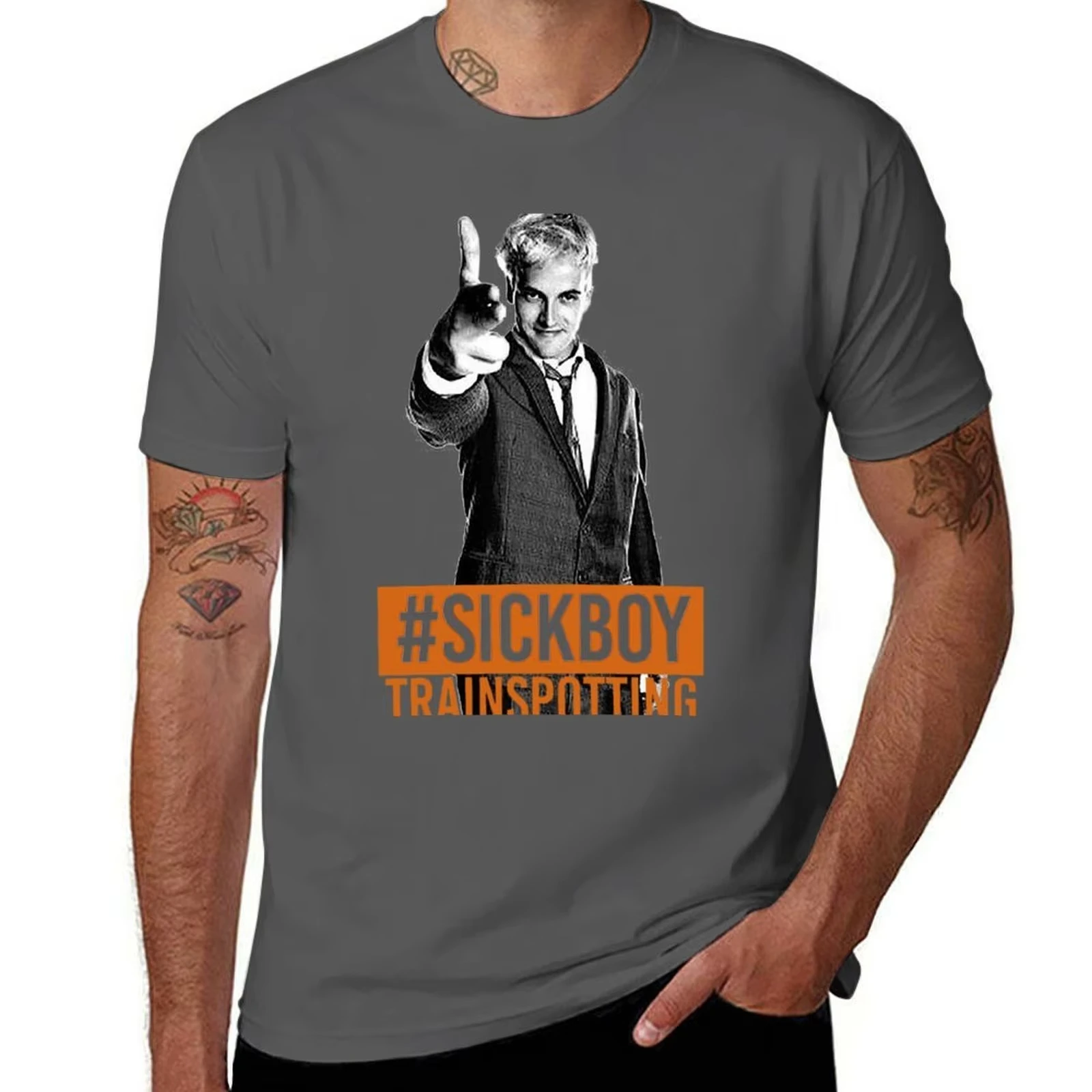 

sherkTrainspotting - SickBoy T-Shirt t shirts with prints man t shirts high quality luxury brand T-Shirt