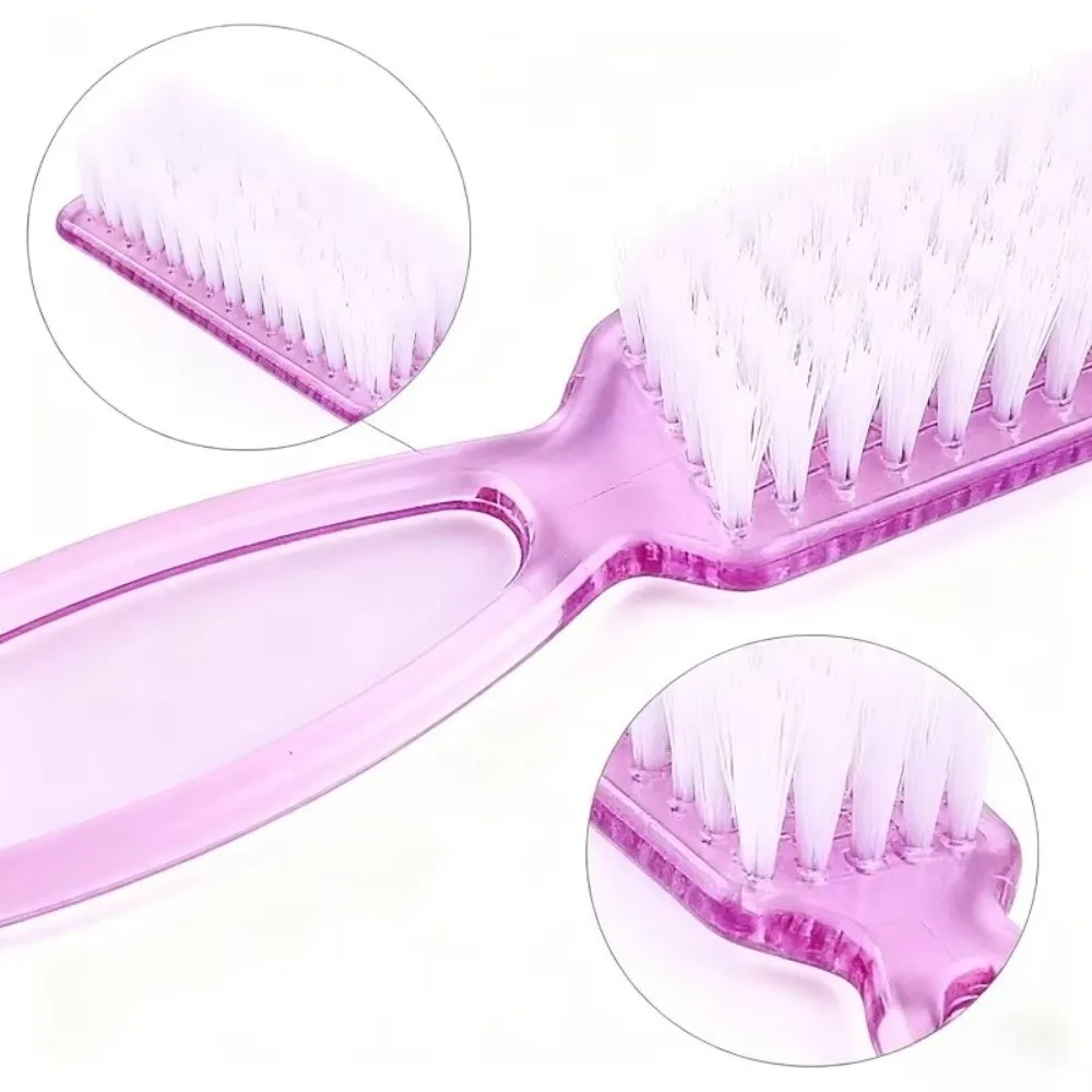 New Transparent Nail Art Brush Plastic Handle Cleaner Tool Beard Brush Remove Dust Barber Shop Brush Nail Tool