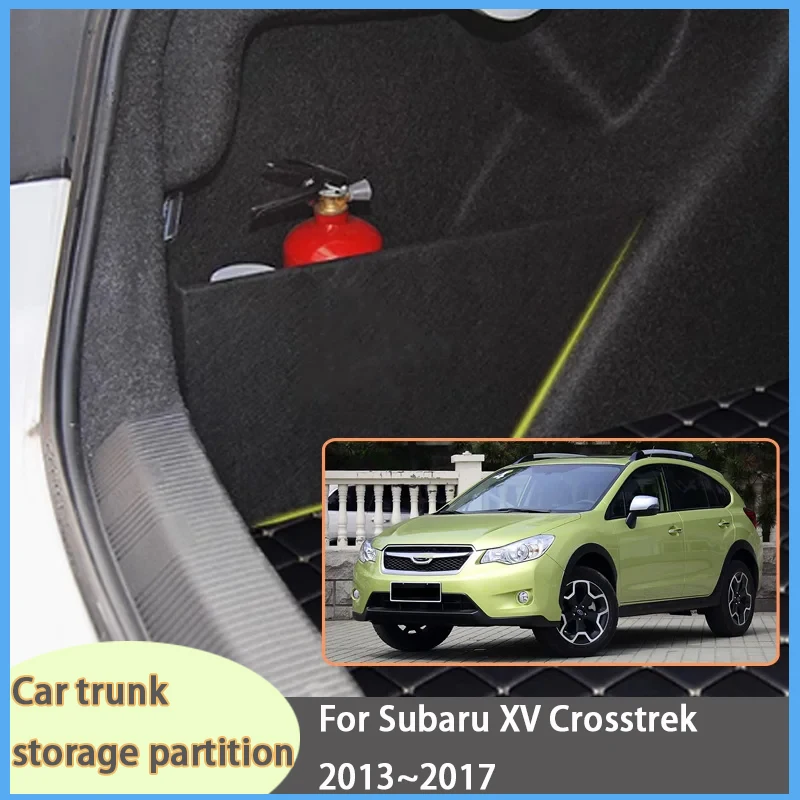 

For Subaru XV Crosstrek 2013~2017 2016 MK1 Car Organizer Trunk Side Partition Trunk Interior Storage Box Parts
