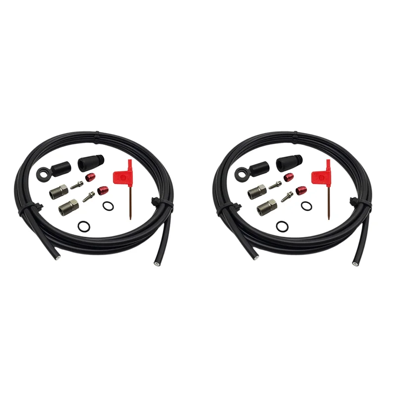 

ABJM-2X Bicycle 2 Meter Hydraulic Disc Brake Hose Kit For SRAM Flat Mount HRD Red Force Apex Bike Brake Connector Set