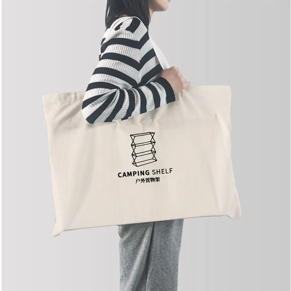 

Холщовые и хлопковые сумки для хранения на открытом воздухе, прочные сумки для переноски, функция организации полки, сумки-органайзеры для походных полок