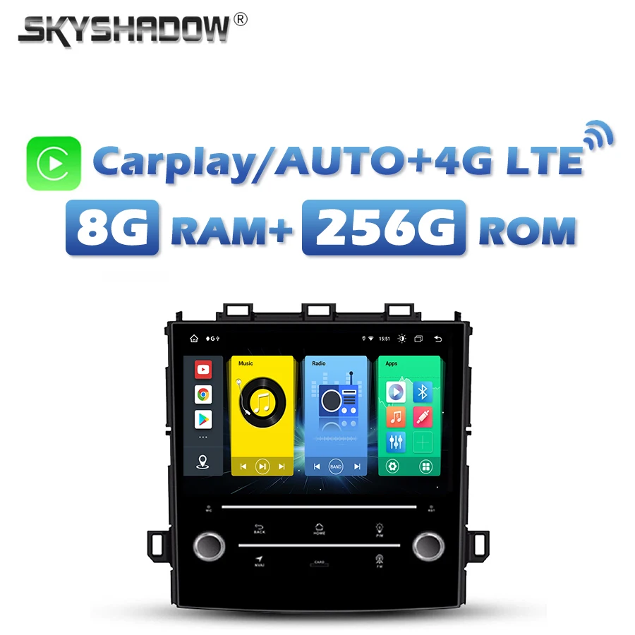 

720P 4G SIM IPS Carplay Auto Android 13.0 8G+256G 8-ядерный автомобильный DVD-плеер DSP GPS RDS Радио Wi-Fi Bluetooth для Subaru Impreza XV