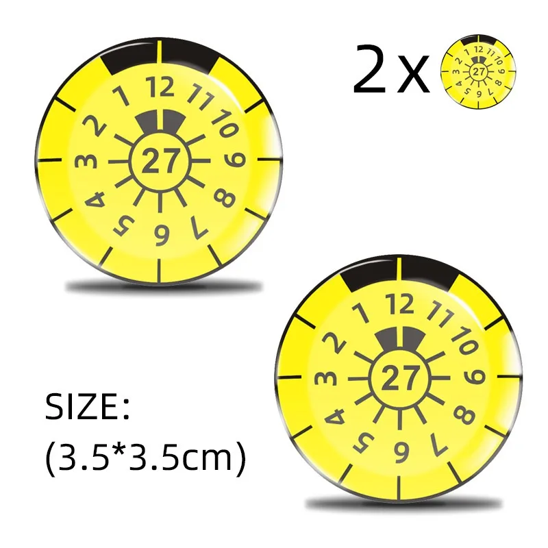 

3D Circular German Number Gel Dome Stickers Personalized Heat-resistant Waterproof Non Fading Car Stickers Car Badges Decor 2pcs