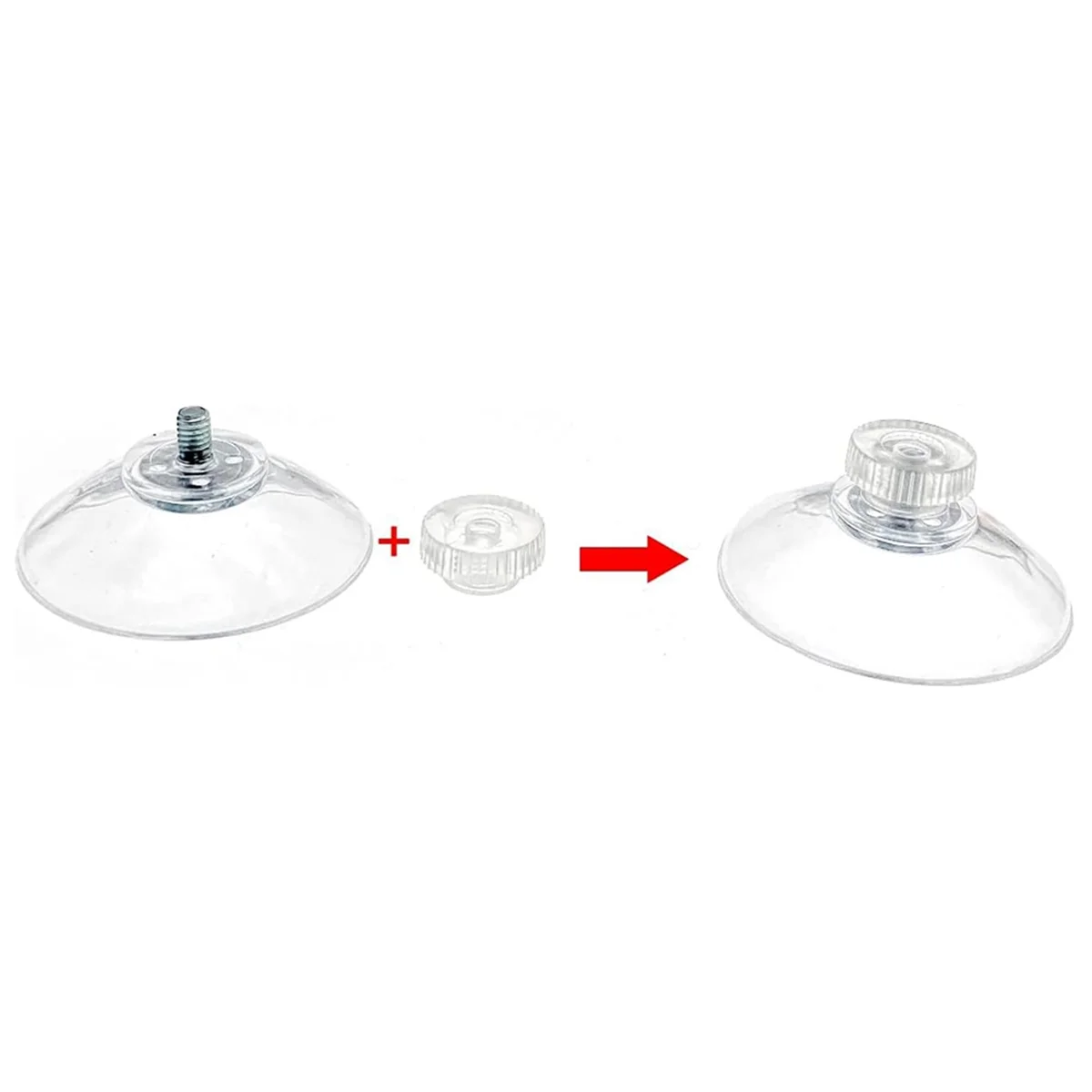 10pcs 40mm Suction Cup with -Screw and Knurled Nut, Suction Cup with Thread, Sucker Pads for Glass Table Top