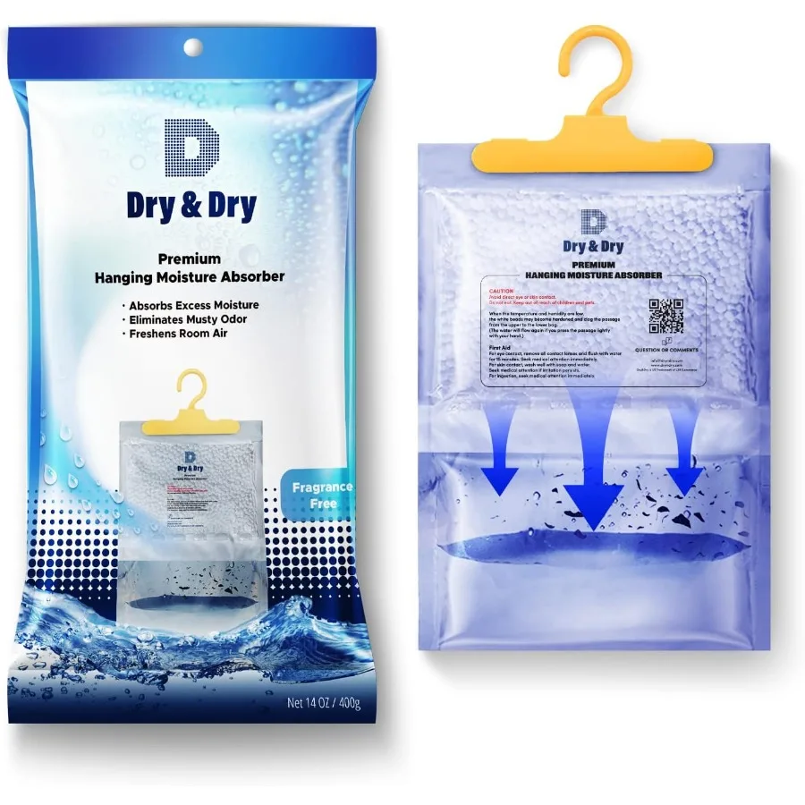 46 Packs [Net 14 Oz/Pack] Moisture Absorbers for Home Basement Bedroom - Small Dehumidifiers for Humidity Control in Damp Areas