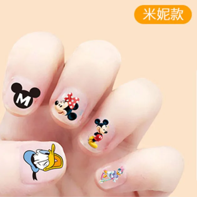 Disney Nail Sticker Frozen Sofia Princess Minnie Cartoon Character Child Girl Nail Applique Birthday Gifts for Girls