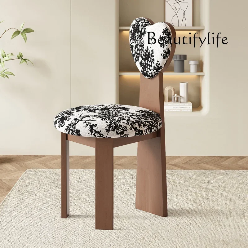 

LJYAll solid wood dining chair French family dining chair antique back chair hotel dining makeup