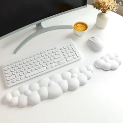 Cloud Wrist Rest Keyboard Upgraded Resilient Memory Foam Ergonomic Palm Rest Wrist Mouse Pad Wrist Support for Laptop