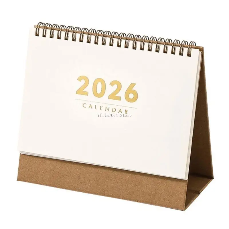 

2026 Desk Calendar Twin-Coil Binding Paper Calendar Writing Pad 16 Month Referance from 09/2025 to 12/2026 For Planning