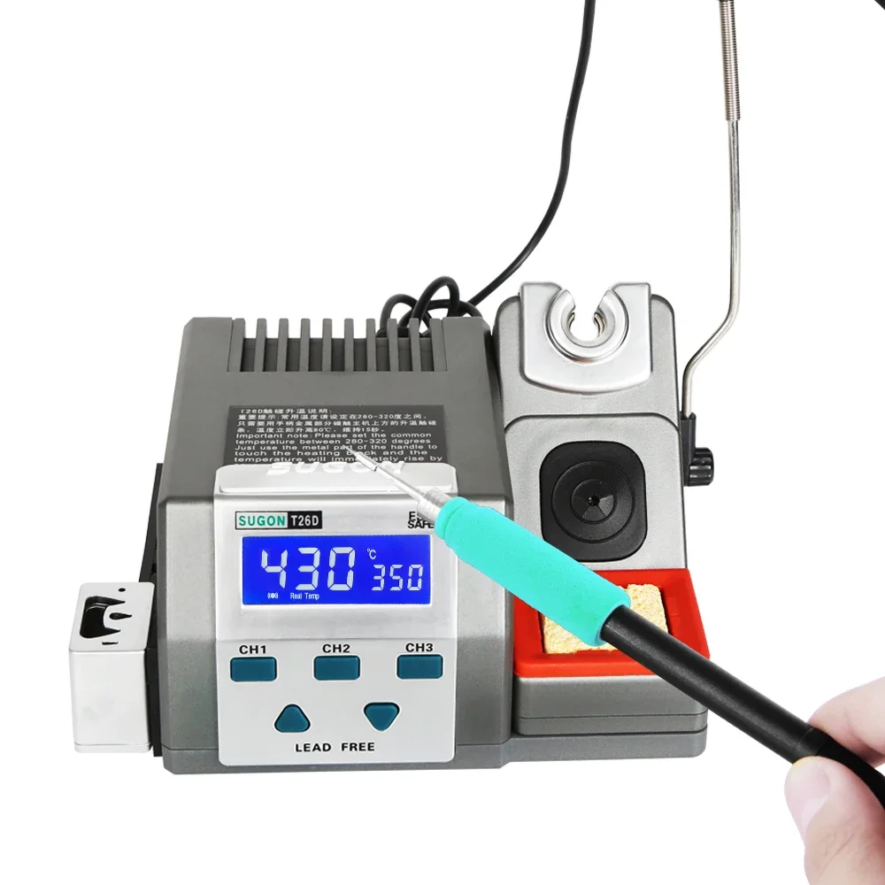 SUGON T26D Soldering Digital Display Control Phone Laptop Repair Tool Smd Rework Station Electric Soldering Iron