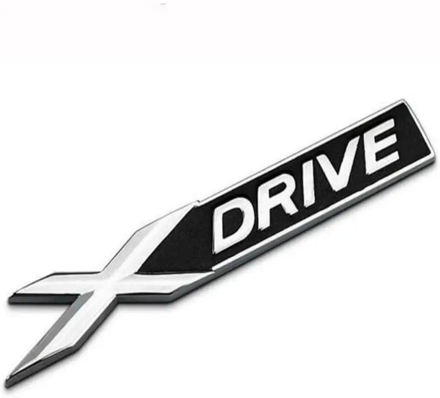 شعار 3D xDrive - استبدال شارة السيارة للسيارات ذات العلامات التجارية الفاخرة X Series Trunk Logo - ملصق بالحجم الأصلي مع تغطية للخدش